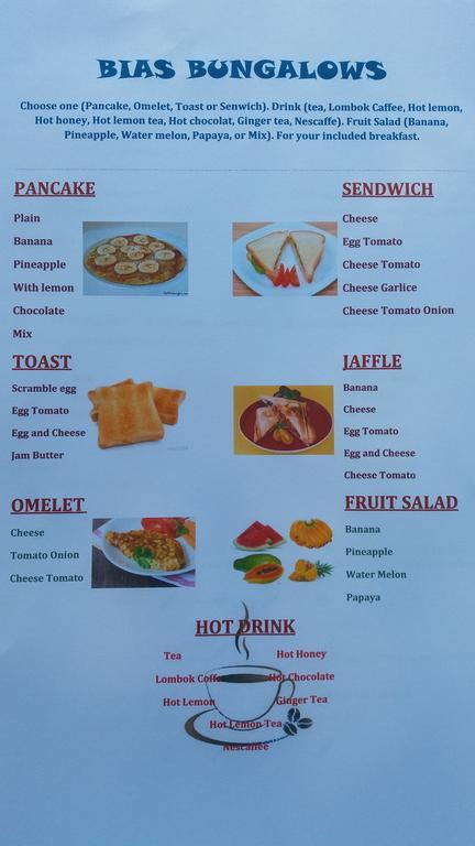 Bias Bungalows Gili Air Kültér fotó